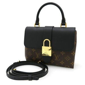 Louis Vuitton Monogram Locky Shoulder Handbag Brown Leather